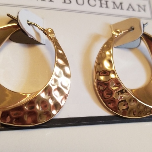 NWT Dana Buchman Gold Hoops - Picture 2 of 3
